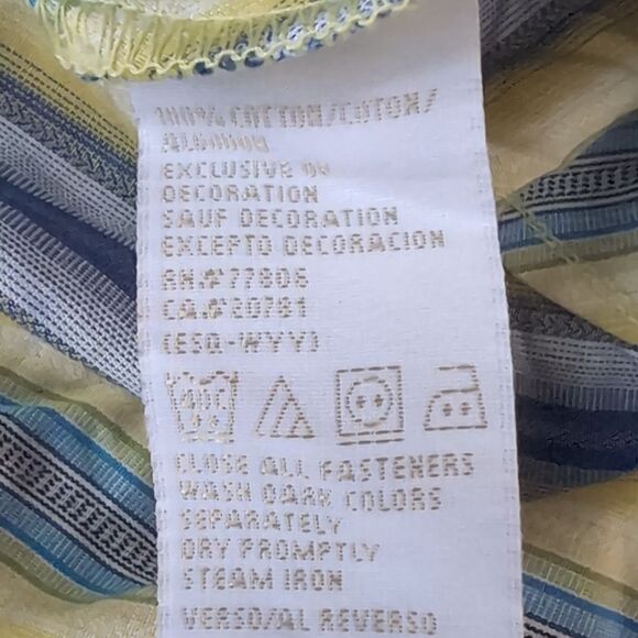 Tommy Hilfiger Nwot Vibrant Diagonally Striped Fitted Button-Up Shirt Size S - Picture 7 of 12